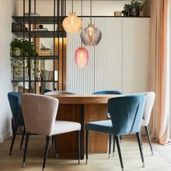 Hængelampe Jessica, Ø 45 cm, farverig, 3 lyskilder, glas