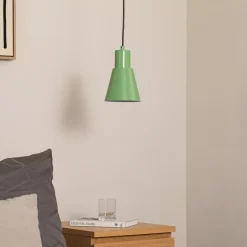 Hængelampe Konikkem, mintgrøn, metal, Ø 14 cm, E27