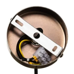 Hængelampe Leana, glas klar, 1 lyskilde, gammel messing