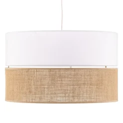 Hængelampe Linobianco med jute