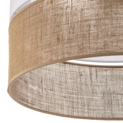 Hængelampe Linobianco med jute