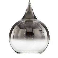 Hængelampe Monte i glas, 1 lyskilde, sølv