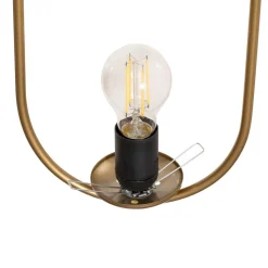 Hængelampe Mudoni, guld/hvid, glas, metal, E27