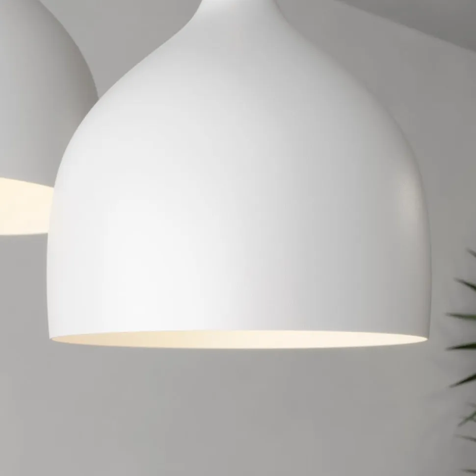 Hængelampe Noak med 3 lyskilder, rund, hvid/naturtræ