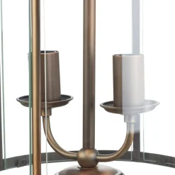 Hængelampe Pimpernel, Ø 23 cm, bronze, klart glas