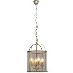Hængelampe Pimpernel, Ø 32 cm, bronze, klart glas