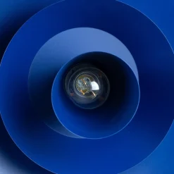 Hængelampe Plato, mørkeblå, metal, Ø 38 cm, E27