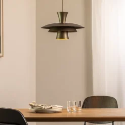 Hængelampe Plato, titanfarvet, metal, Ø 38 cm, E27