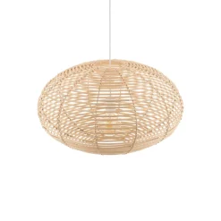 Hængelampe RATTAN, Ø 60 cm, naturbrun, rattan, E27