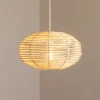 Hængelampe RATTAN, Ø 40 cm, naturbrun, Rattan, E27