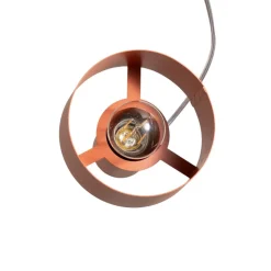 Hængelampe Rif 2, teglrød, 2 lyskilder, lineær, stål