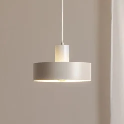 Hængelampe Rif M, taupe, 1 lyskilde, Ø 25 cm, stål