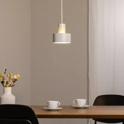 Hængelampe Rif S, taupe, 1 lyskilde, Ø 15 cm, stål