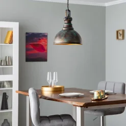 Hængelampe Saglam 3710 1 lyskilde Ø31cm guld antik