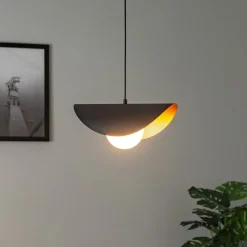 Hængelampe Vatoz 2866 1 lyskilde, sort, opalglas