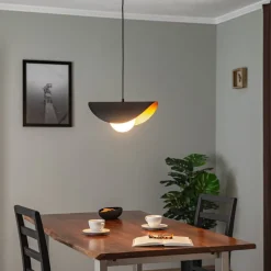 Hængelampe Vatoz 2866 1 lyskilde, sort, opalglas