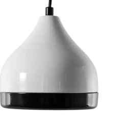 Hængelampe Yildo 6868, hvid/sort, metal, 1 lyskilde