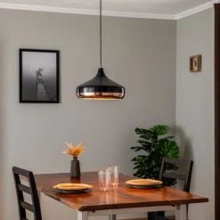 Hængelampe Yildo 253-S 1 lyskilde Ø36cm sort/kobber