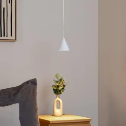 Hængelampe ZENITH, hvid, Ø 11 cm, metal, GU10