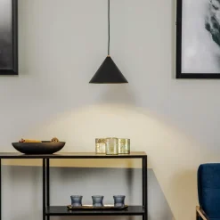 Hængelampe Zenith S med metalskærm i sort