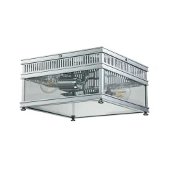 Holborn udendørs loftslampe, kantet, poleret krom