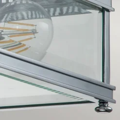 Holborn udendørs loftslampe, kantet, poleret krom