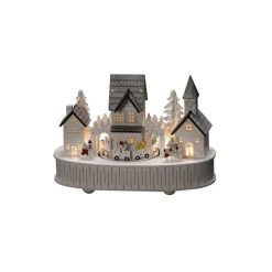 Hus og Kirke LED-adventsstage, batteridrift