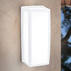 Hvid LED udendørs væglampe Bob i aluminium, IP54