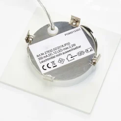 Hvid LED-indbygningslampe Klaus til indbyggede kasser