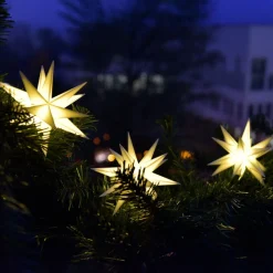 I hvid - udendørs LED-lyskæde med 9 stjerner