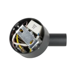 Ideal Lux LED-vægspot Bean, Ø 7 cm, sort metal/glas