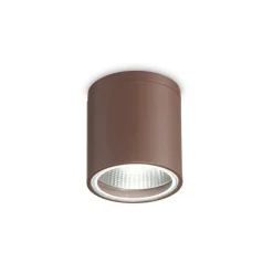 Ideal Lux loftlampe Gun, kaffebrun, aluminium, IP44, GU10
