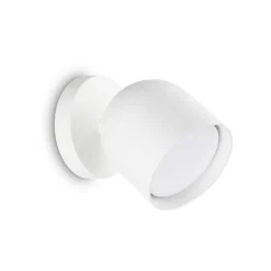 Ideal Lux væglampe Dodo, hvid, 1 lyskilde, metal Ø 8,5 cm