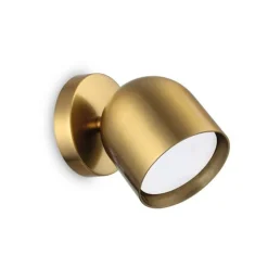 Ideal Lux væglampe Dodo messingfarvet 1 lyskilde metal Ø 8,5 cm