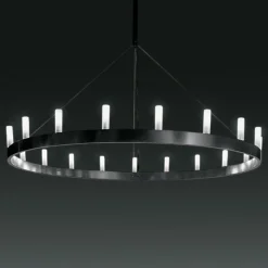 Imponerende Chandelier lysekrone, sort