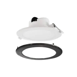Indbygget loftlampe med LED Acrux, Ø 17 cm, sort, CCT