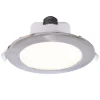 Indbygget loftlampe med LED Acrux, Ø 15 cm, sølvfarvet mat, CCT