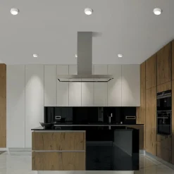 Indbygningsspot Lelanto, hvid, gips, Ø 10 cm, GU10