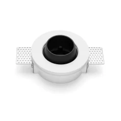 Indbygningsspot Lelanto, sort, gips, Ø 10 cm, GU10