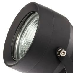 Irina udendørs LED-spot, jordspyd, stik, grå, metal