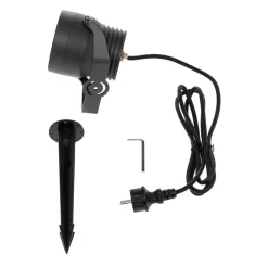 Irina udendørs LED-spot, jordspyd, stik, grå, metal