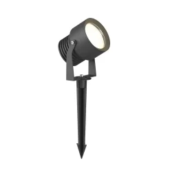 Irina udendørs LED-spot, sæt med 3, jordspyd, stik, grå