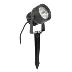 Irina udendørs LED-spot, sæt med 3, jordspyd, stik, grå