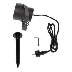 Irina udendørs LED-spot, sæt med 3, jordspyd, stik, grå