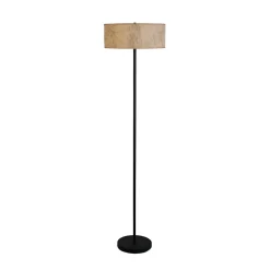 Isla gulvlampe, Ø 40 cm, brun, beige, bambus, stål