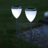 JANNIK dekorativ LED-solcellelampe, sæt m. 2 stk.