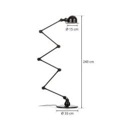 Jieldé Loft D9406 gulvlampe 6 x 40 cm, sort
