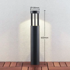 Jordis LED-gadelampe i mørkegrå
