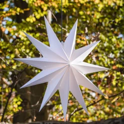 Jumbo stjerne, udendørs, 11 takker, Ø 100 cm hvid
