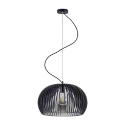 Jusra pendellampe i sort metal, 1 lyskilde.